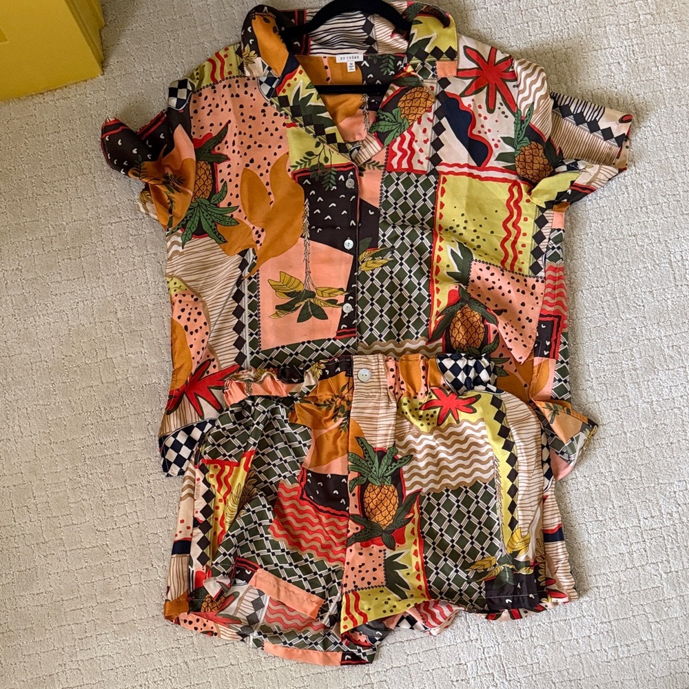 Colorful Shirt and Shorts Set
